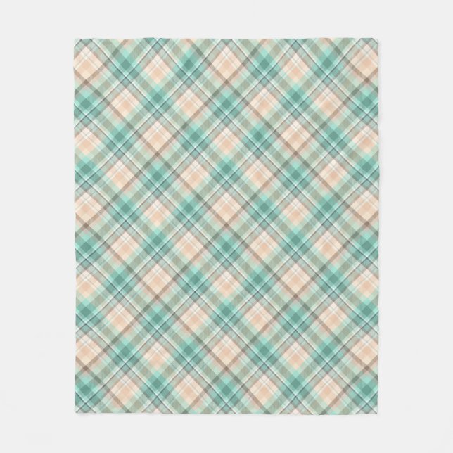 Marina Plaid On A Bias Fleece Blanket (Front)