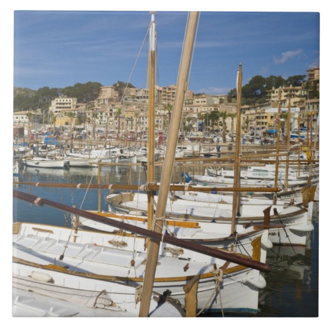 Marina, Port de Soller, West coast, Mallorca, Tile (Front)