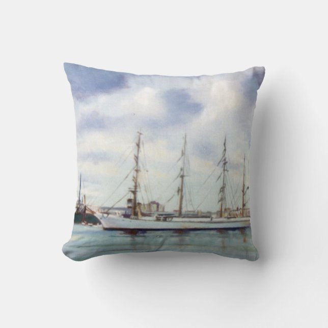 Marina/Seascape Throw Pillow (Front)