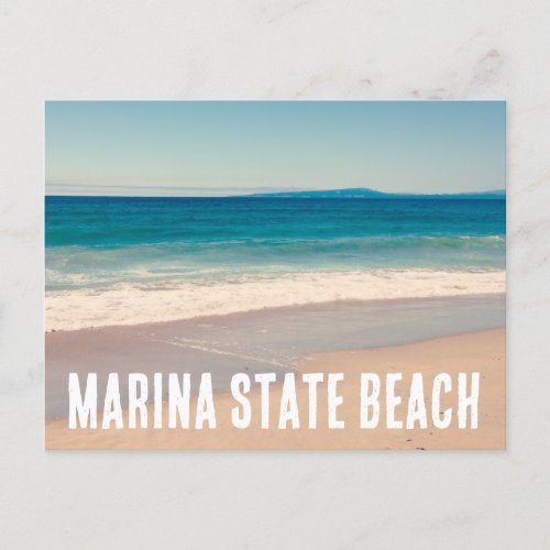 Marina State Beach Vintage Style Photo Postcard