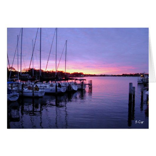 Marina Sunset, S Cyr Cards (Front Horizontal)