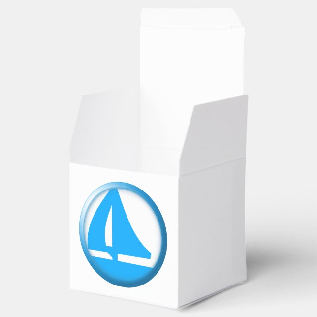 Marina Symbol - Sailboat Favor Boxes (Opened)