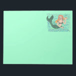 Marina The Mermaid Notepad<br><div class="desc">She floats under sea with the greatest of ease and through many color backgrounds if you keep on scrolling.. Combing her hair with her delicate fingers, her sea shell earrings glittering when the moon light hits the water. There she goes, swimming under water, smiling, an angel under the sea with...</div>