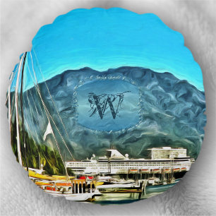 Marina Vallarta 0946 Round Pillow