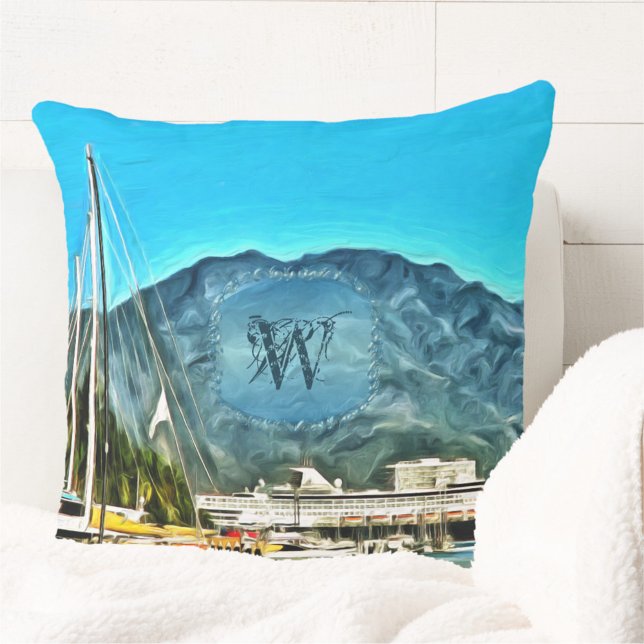 Marina Vallarta 0946 Throw Pillow (Creator Uploaded)