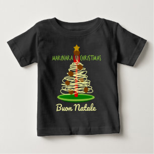 Marinara Christmas Buon Natale Spaghetti Tree Baby T-Shirt