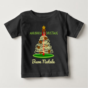 Marinara Christmas Buon Natale Spaghetti Tree Baby T-Shirt