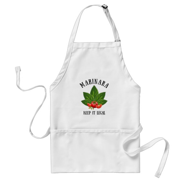 Marinara Keep it Legal Basil Leaves Tomatoes Adult Apron (Front)