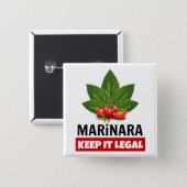 Marinara Keep it Legal Basil Leaves Tomatoes Button (Front & Back)