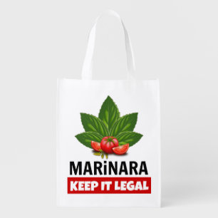 Marinara Keep it Legal Basil Leaves Tomatoes Grocery Bag
