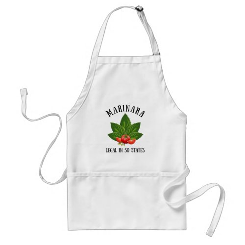 Marinara Legal in 50 States Basil and Tomatoes Adult Apron