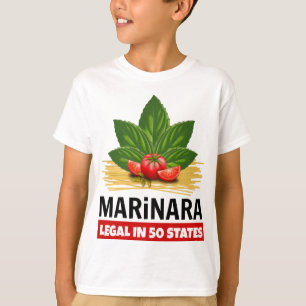 Marinara Legal in 50 States Basil Tomato Spaghetti T-Shirt