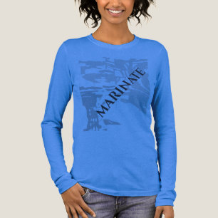 "Marinate" Charcoal Gray Island Print Pattern Tri-Blend Shirt