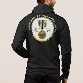 MARINE 3 STARS DESERT SHIELD & DESERT STORM HOODIE