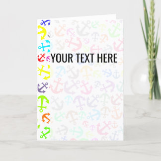 Marine Anchor Colorful Pattern Announcement