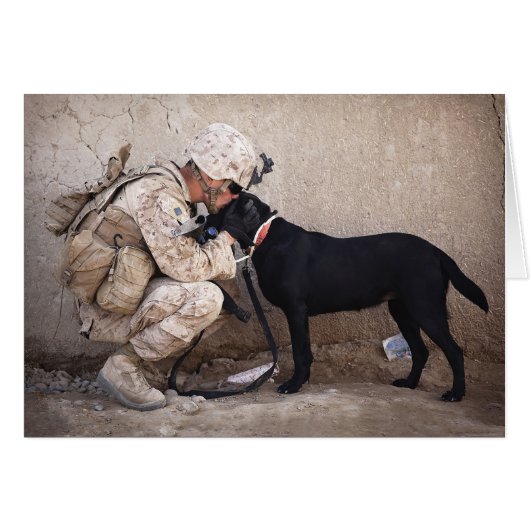 Marine and His Dog (Front Horizontal)
