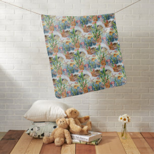 Marine Animals Coral Reef Fish Jellyfish Seaweed   Baby Blanket