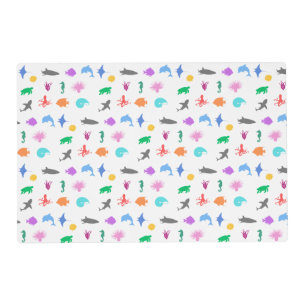 Marine animals patterned placemat