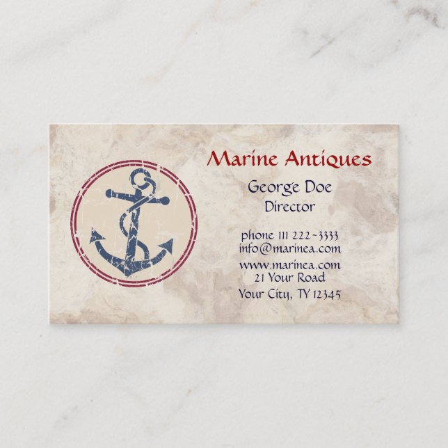 Marine Antiques Business Card (Front)
