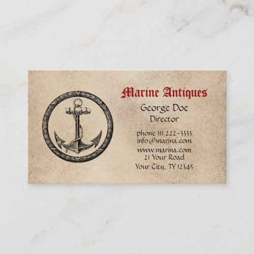 Marine Antiques Business Card Templates