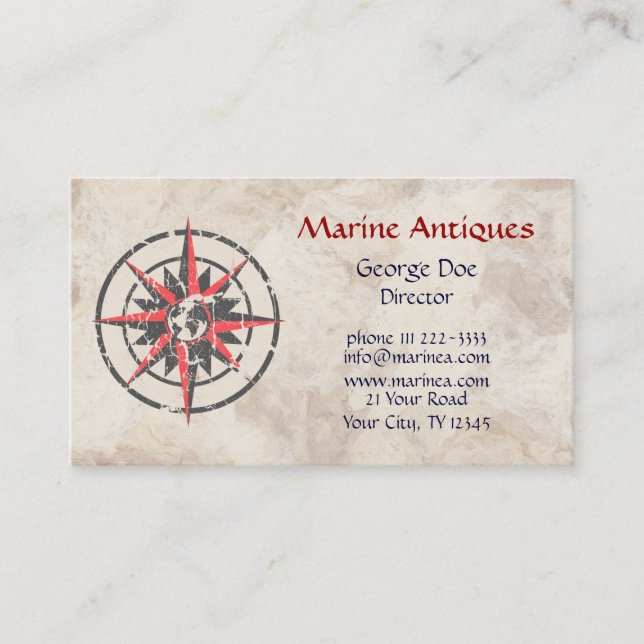 Marine Antiques Business Card (Front)