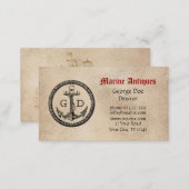 Marine Antiques with Monogram Business Card (Front/Back)
