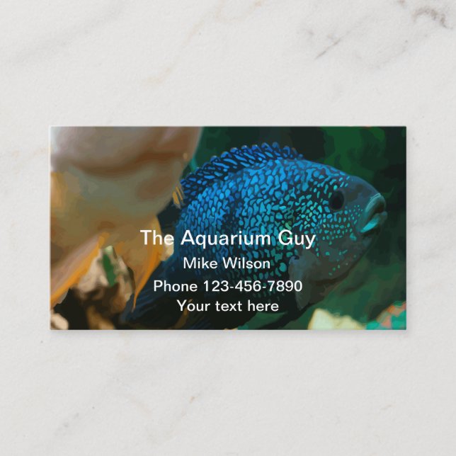 Marine Aquarium Service Jack Dempsey Business Card (Front)