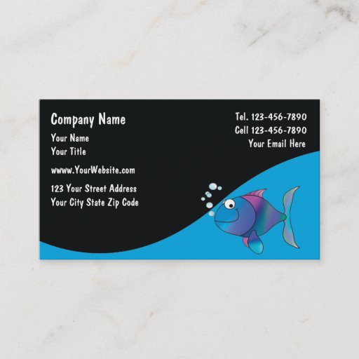 Customizable Marine Aquarium Services Cards Business Card Templates