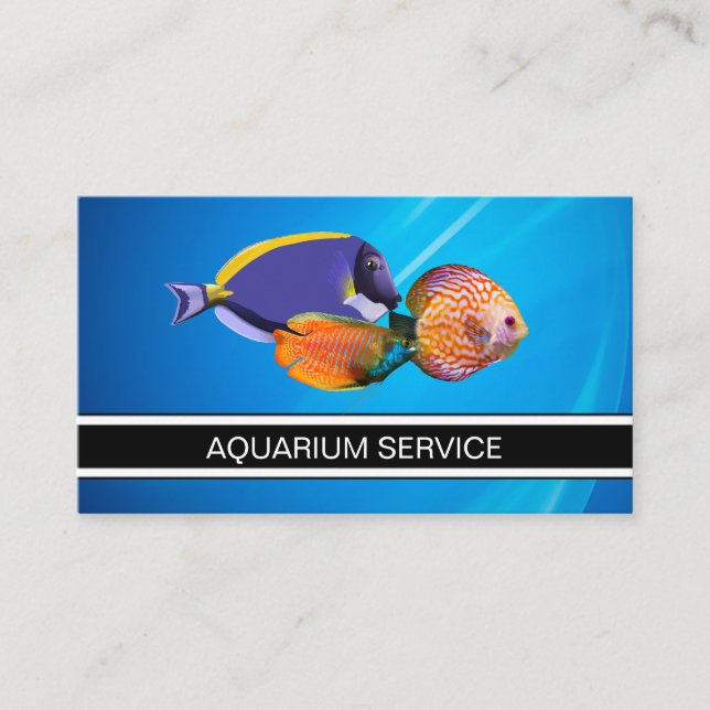 Marine Aquarium Tropical Fish Business Cards (Front)