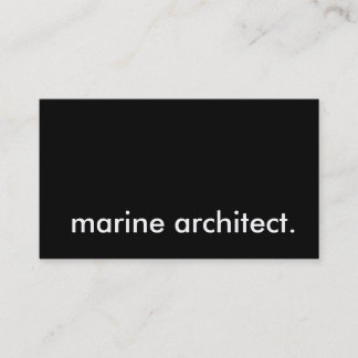 marine architect. business card