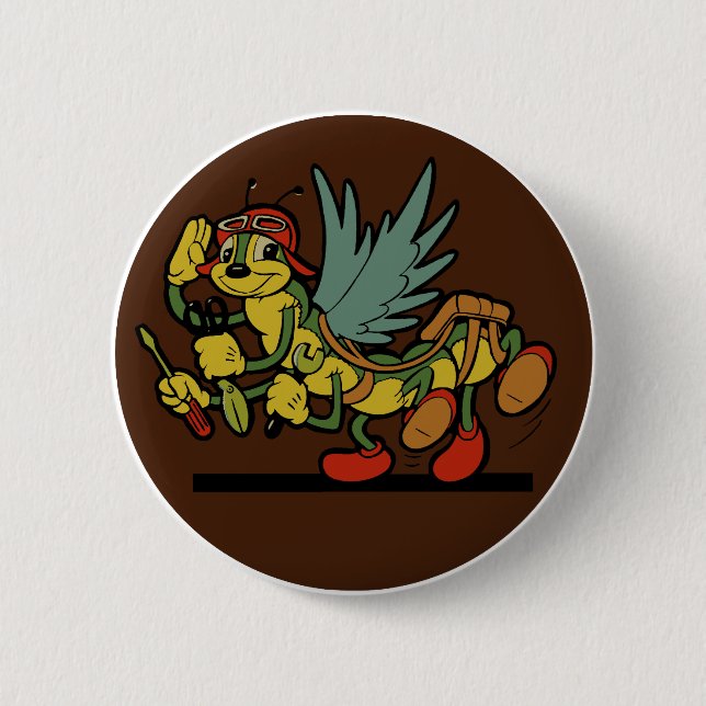 Marine Aviation Squadron Patch Button (Front)