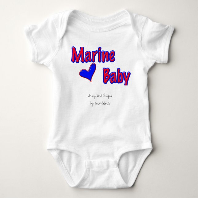 Marine baby baby bodysuit (Front)