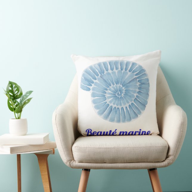 Marine Beauty Throw Pillow (Chair)