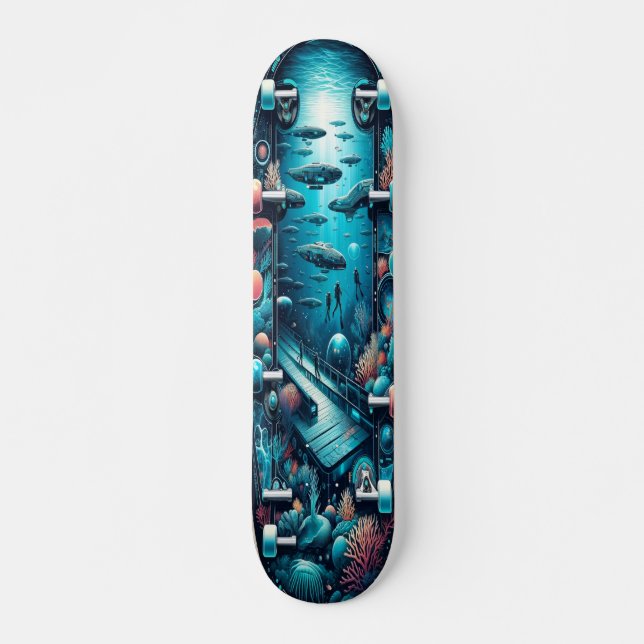 "Marine Bio-Oasis Deck" Skateboard (Front)