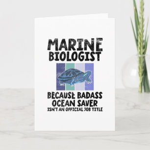 Marine Biologist Marine Biology Card