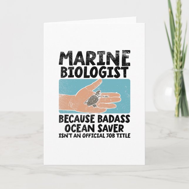 Marine Biologist Marine Biology Card (Front)