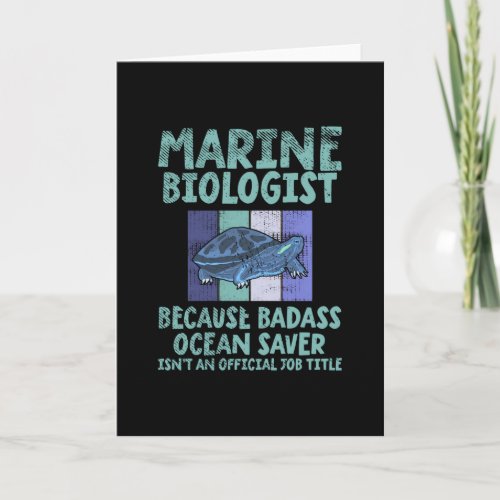 Marine Biologist Marine Biology Card