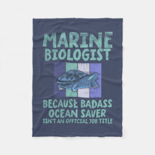 Marine Biologist Marine Biology Fleece Blanket