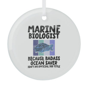 Marine Biologist Marine Biology Glass Ornament