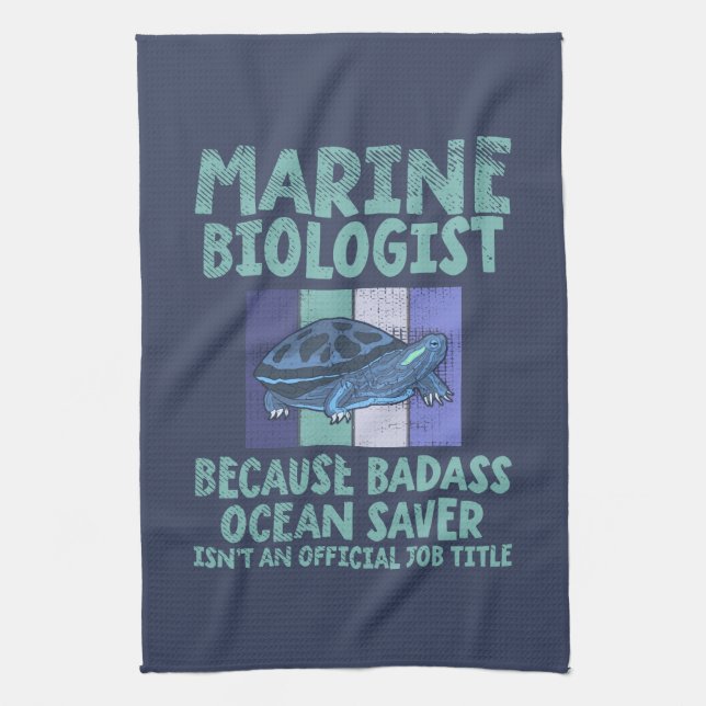 Marine Biologist Marine Biology Kitchen Towel (Vertical)