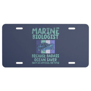 Marine Biologist Marine Biology License Plate