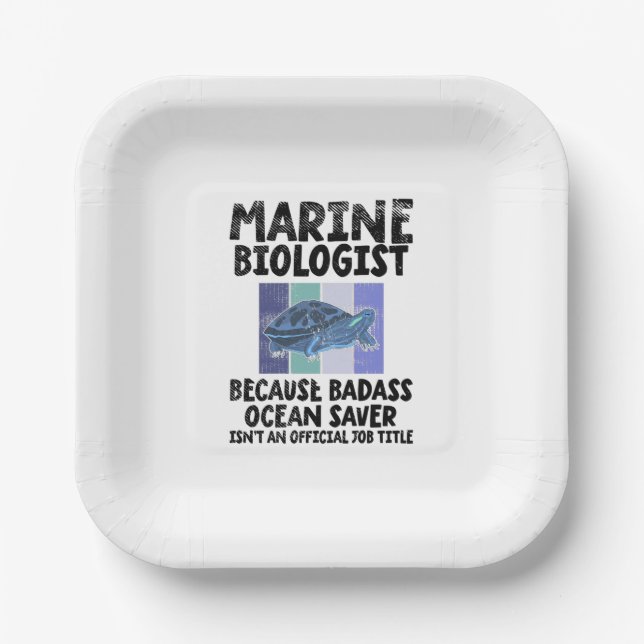 Marine Biologist Marine Biology Paper Plates (Front)