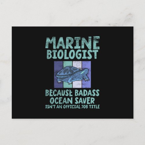 Marine Biologist Marine Biology Postcard