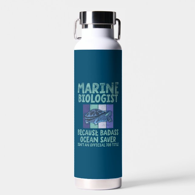 Marine Biologist Marine Biology Water Bottle (Front)
