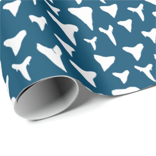 Marine Biologist Shark Lover White Shark Teeth Wrapping Paper