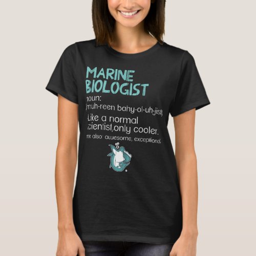 Marine Biologist Shark Science Ocean Sea Animal T_Shirt