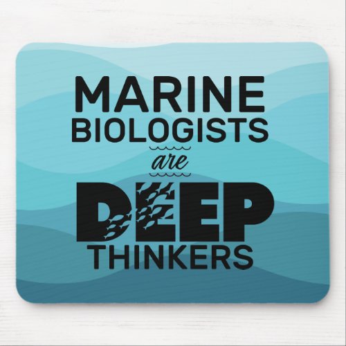 Marine Biologist Typography Mouse Pad