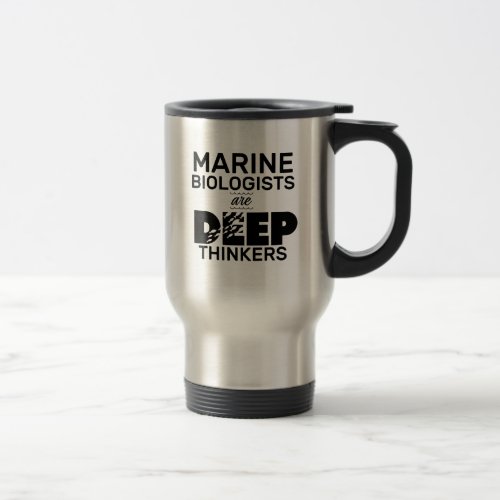 Marine Biologist Typography Travel Mug