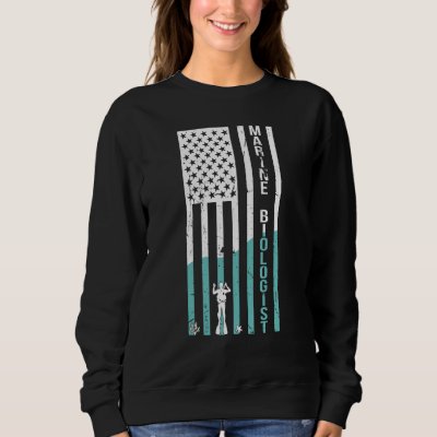 Marine Biologist US Flag Marine Biology_1 Sweatshirt