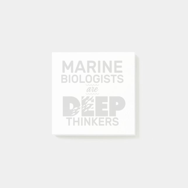 Marine Biologists Are Deep Thinkers Post-it Notes (Front)